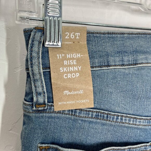 NWT Madewell 11" High Rise Skinny Crop Jeans Size 26 Tall Brooksedge wash - Picture 8 of 12